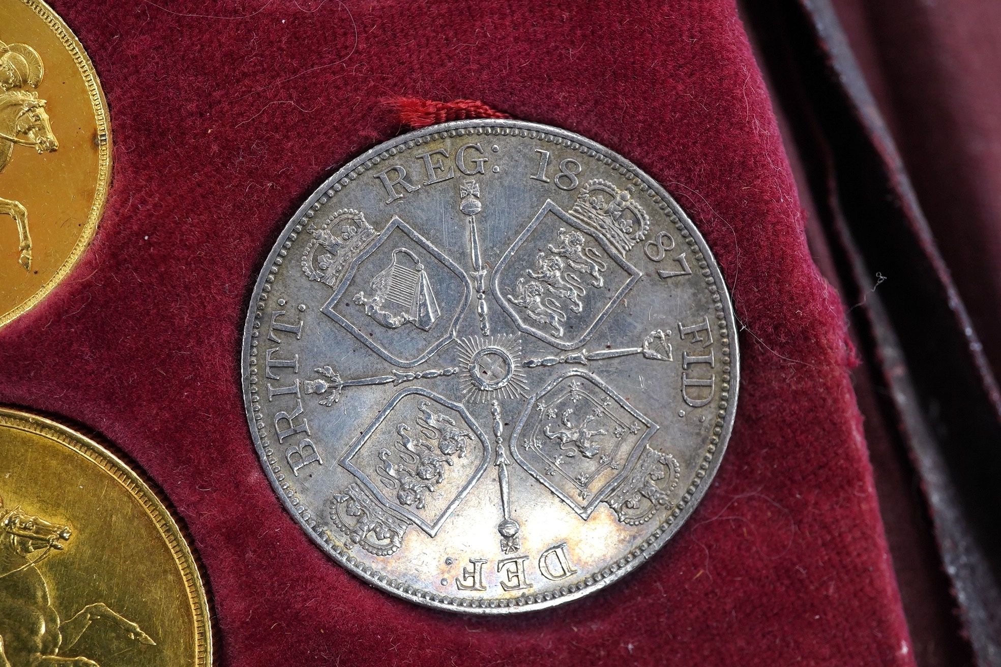 PLEASE NOTE THIS IS A SPECIMEN SET: A Victorian Golden Jubilee set, 1887 - cased, complete